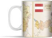 Mok - Retro kaart van Oostenrijk - 350 ml - Beker