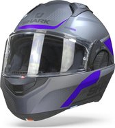 SHARK EVO GT ENCKE Motorhelm Systeemhelm MAT Antraciet blauw Zwart - Maat M