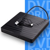 Externe DVD Speler en Brander voor Laptop - Voor PC, en Mac - USB 3.0 en USB-C - Supersnel