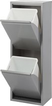 Duett - Afvalbak voor Recycling - Vrijstaand - Dubbele Bak - Grijs