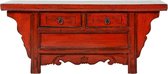 Fine Asianliving Antieke Chinese Kast Rood Glossy B105xD41xH45cm Chinese Meubels Oosterse Kast