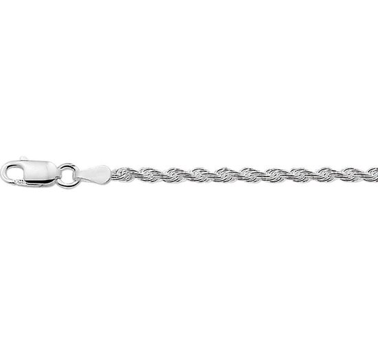 YO&NO - Ketting - Zilver - Koord - 2,5mm - 45cm - Sieraden vrouw - Gerhodineerd - Zilver 925