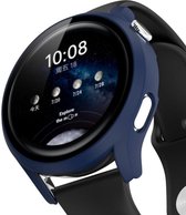 Huawei Watch 3 Pro Hoesje Hard Plastic Bumper met Tempered Glass Blauw