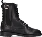 Hip H1405 Veterboots - Laarzen Met Veters - Meisjes - Zwart - Maat 38