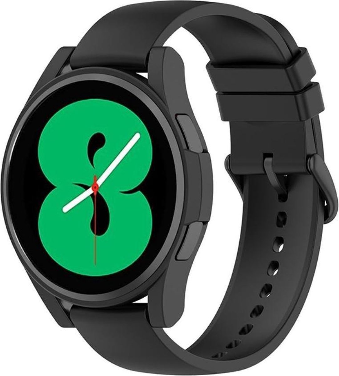 Hard Plastic Bumper Hoesje Zwart Geschikt voor Samsung Galaxy Watch 4 40MM