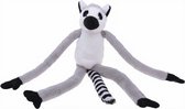 knuffelaap 60 cm pluche grijs/wit