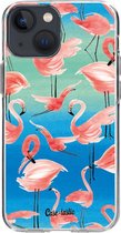 Casetastic Apple iPhone 13 mini Hoesje - Softcover Hoesje met Design - Flamingo Vibe Print