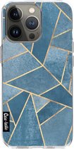 Casetastic Apple iPhone 13 Pro Hoesje - Softcover Hoesje met Design - Dusk Blue Stone Print
