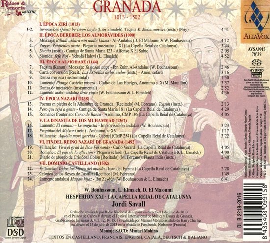 Hesperion XXI & Jordi Savall - Granada - 1013 - 1526 (CD) - Hesperion Xxi & Jordi Savall