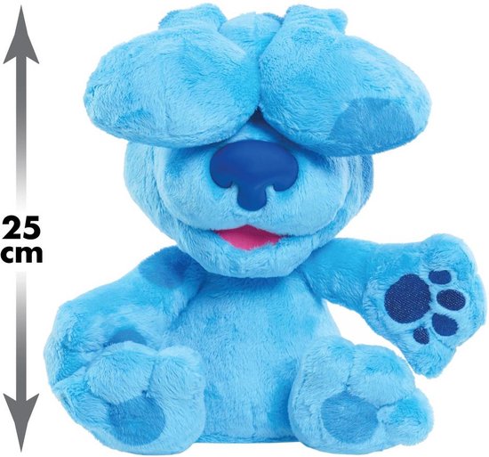Pluche kiekeboe + geluid - Blue's, clues & you - blauw - 30cm. — afbeelding 2