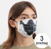 Hygiënisch en herbruikbaar gezichtsmasker gemaakt van stof Gas Luanvi Maat M Pakket van 3 stuks