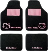 Vloermattenset voor auto Hello Kitty KIT3013 Universeel Zwart Roze (4 pcs)