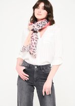 LOLALIZA Sjaal met all-over luipaard print - Roze - Maat One size