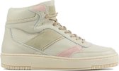 Mace Sneakers Dames - Hoge sneakers / Damesschoenen - Leer - M1112     -  Beige combi - Maat 38