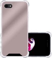 Hoes voor iPhone 8 Hoesje Spiegel Hoes Shock Proof Case Spiegel Hoesje - Rose Goud