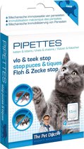 The Pet Doctor - Vlo en teek Stop Pipettes Kat - Katten - Dierenverzorging - Pipettes met fysisch-mechanische werking tegen vlooien, teken en mijten - 4 pipet zakjes