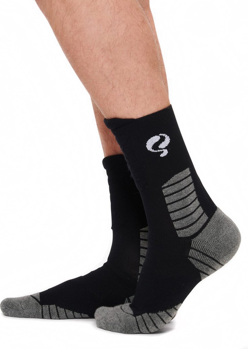 Evergreen Active Socks - Zwart/Wit/Grijs | Comfortabele Voetbalsokken
