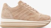 VIA VAI Mila Bow Sneakers - Leer - Beige - Maat 36