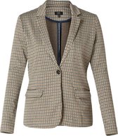 YESTA Aya Essential Blazer - Cashew Brown/Multi-C - maat 3(52)