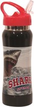 drinkbeker 'Shark Attack' staal 580 ml rood/zwart