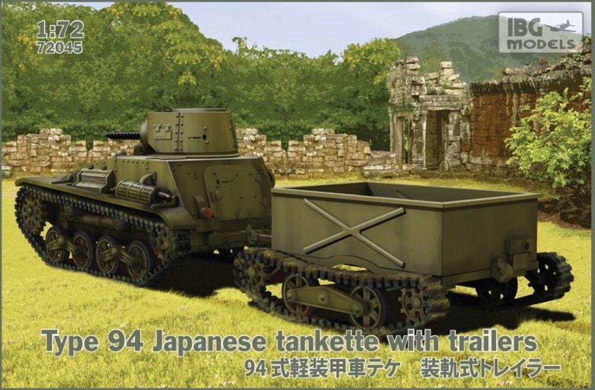 Afbeelding van product IBG | 72045 | Type 94 Japanese Tankette with Trailers | 1:72