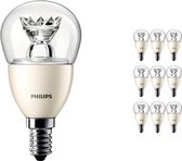 Voordeelpak 10x Philips LEDluster E14 P48 6W 827 Helder (MASTER) | DimTone Dimbaar - Vervangt 40W