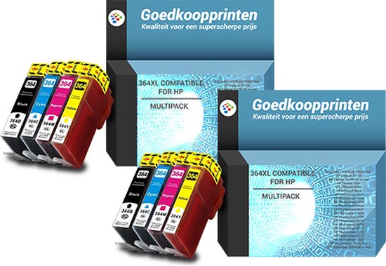 ACTIE: Huismerk voor HP 364XL cartridges (2 x 4 pack)