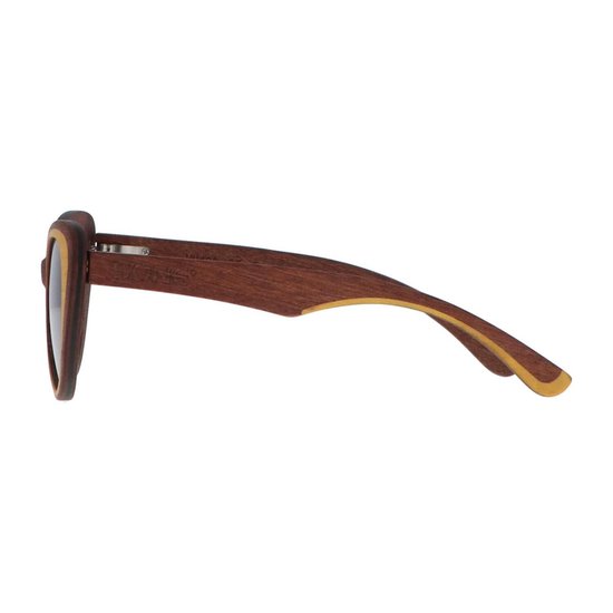 5one® Napoli - Houten Cateye dames zonnebril - grijze lens van 5one® — afbeelding 2