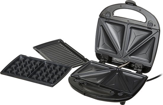 Camry Premium CR 3024 gaufrier et appareil à croque-monsieur 1000 W Noir,  Gris | bol.com