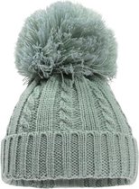 Soft Touch Babymuts Elegance Pompom Acryl Groen Maat M