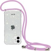 Casetastic Apple iPhone 12 Mini Hoesje met koord - Lanyard Case - Stars Print