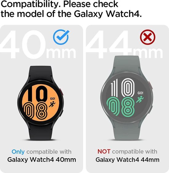 Samsung Galaxy Watch 4 hoesje - 40mm - Ultra Hybrid Case - Transparant -  Spigen | bol.com