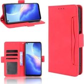 Voor Blackview A90 Skin Feel Kalf Patroon Horizontale Flip Lederen Case met Houder & Kaartsleuven & Fotolijst (Rood)