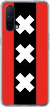 6F hoesje - geschikt voor OnePlus Nord CE 5G -  Transparant TPU Case - Amsterdamse vlag #ffffff