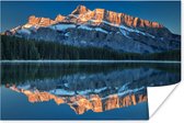 Poster Grote berg in het Nationaal park Banff in Canada - 60x40 cm