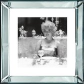 50 x 50 cm - Spiegellijst met prent - Marilyn Monroe - prent achter glas