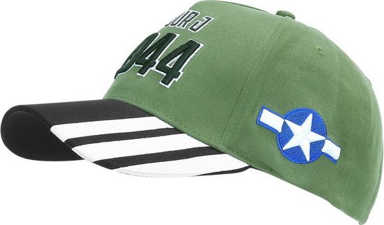 Fostex Garments - Baseball cap Jour J 1944 WWII 3D (kleur: Groen / maat: NVT)