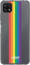 6F hoesje - geschikt voor Samsung Galaxy A22 5G -  Transparant TPU Case - #LGBT - Vertical #ffffff