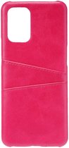 Shop4 - Samsung Galaxy A72 Hoesje - Harde Back Case Cabello met Pasjeshouder Roze