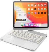 CaseBoutique Bluetooth Keyboard Case met Muis Trackpad en 360 graden scharnier - Compatible met iPad Pro 12.9" (3e/4e/5e/6e generatie) - QWERTY indeling - Zilver