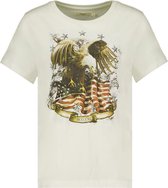 DEELUXE T-shirt met vintage design BIRD Off White