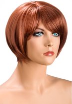 World Wigs Mia - Pruik - Kort Koper - Carre met Schuine Pony