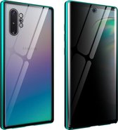 Samsung Galaxy S10 Plus Full Body Hoesje met Gehard Glas - Metalen Behuizing - Shockproof Armor - Magnetische Sluiting - Samsung Galaxy S10 Plus - Groen