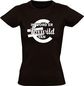 Foxwild Dames t-shirt | Peter Gillis | Massa is kassa | Hatseflatse | Zwart