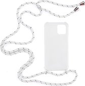 Shop4 - iPhone 13 Pro Hoesje - Zachte Back Case TPU Siliconen met Koord Multi Wit
