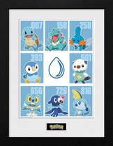 Poster - Pokemon First Partners Water - 40 X 30 Cm - Multicolor