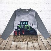 Trekker shirt Claas grijs H155 -s&C-122/128-Longsleeves jongens