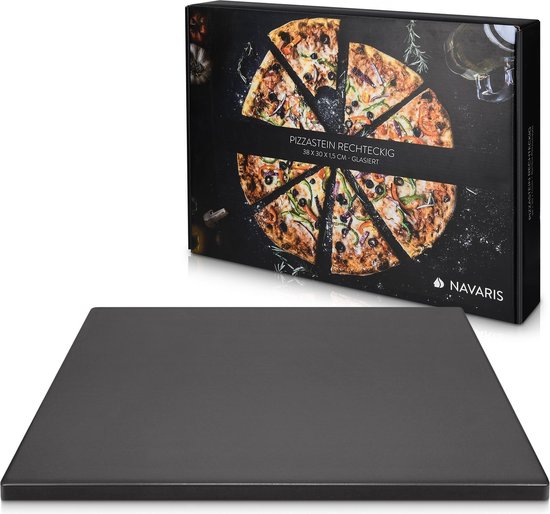 Navaris XL pour four et barbecue - Plaque à pizza rectangulaire 38