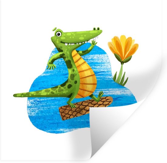 Stickers Stickers muraux - Chambre d'enfant - Chambre d' Chambre de bébé - Crocodile - Water - Arbre - 50x50 cm - Feuille adhésive