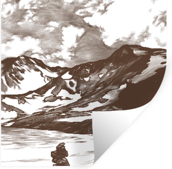 Stickers Stickers muraux - Berg - Mer - Plage - 80x80 cm - Film adhésif